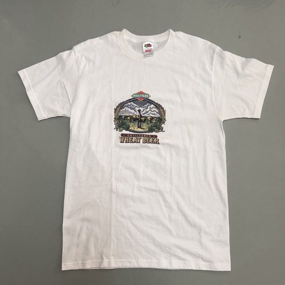 Lot of 3 Boulevard Brewing Co Unfiltered Wheat Beer Shirts Size M White Vintage - Picture 2 of 6